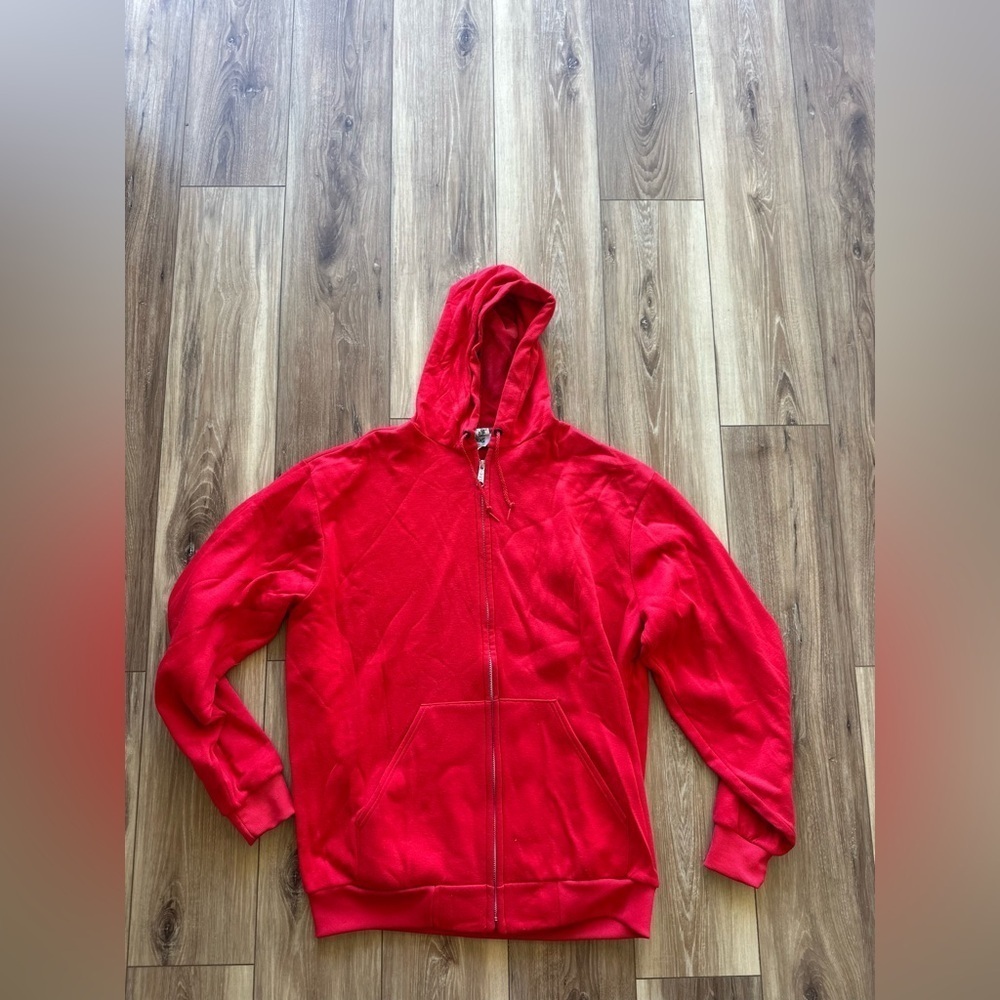Muleskins mens vintage Red full Zip-Up Hoodie size XL tall